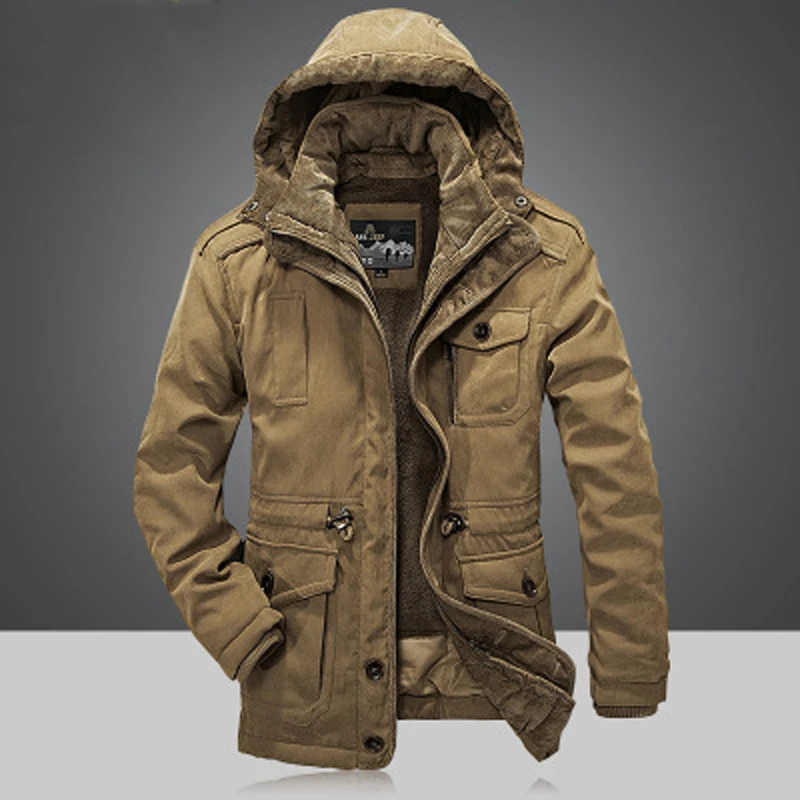 Зимняя куртка, мужские парки, топ, теплая, водонепроницаемая, большой размер,, уплотненная, мужская, плотная, высокое качество, флис, хлопок, вата, пальто 2 в 1