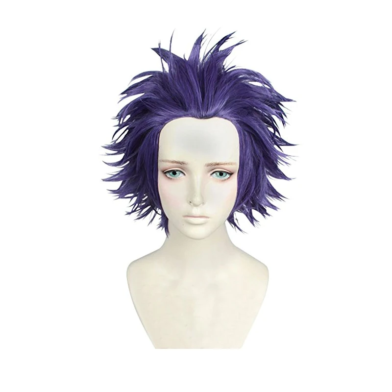 Ccutoo My Hero Academy Boku no Hiro akadelia Shinsou Hitoshi Shinso короткий фиолетовый синтетический пушистый парик для косплея - Цвет: Фиолетовый