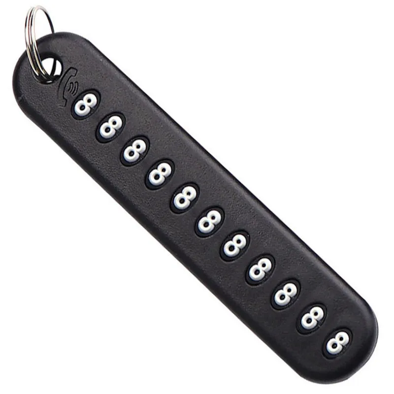 

Anti-Lost Phone Number Plate Key Tag for Pendant Auto Vehicle Phone Number Card Car Interior Decoration Black Red