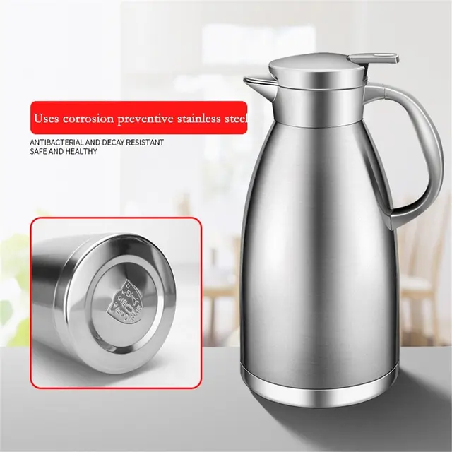 Peaceful Valley 68 Oz Stainless Steel Thermos Bottle, Double Wall Vacuum Thermos  Coffee Pot, 12 Hour Heat Preservation