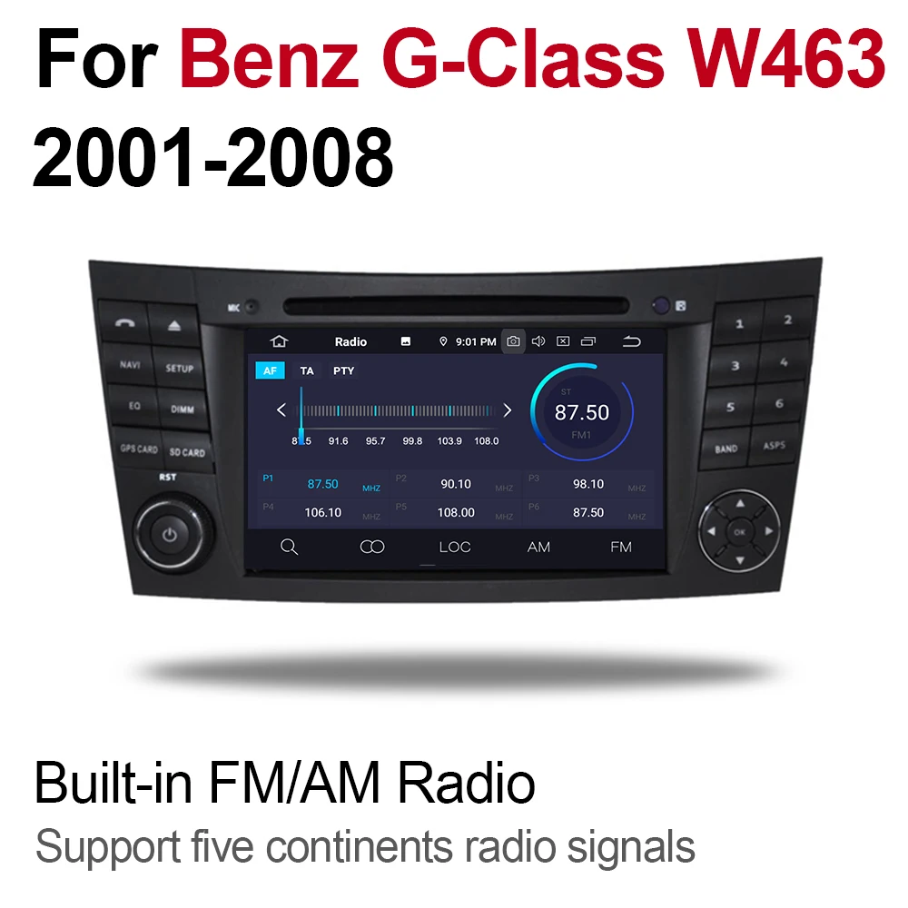 Perfect 4GB android 9.0 car dvd player for Mercedes Benz G Class W463 2001~2008 NTG Multimedia GPS Navigation Map Autoradio WiFI BT 4