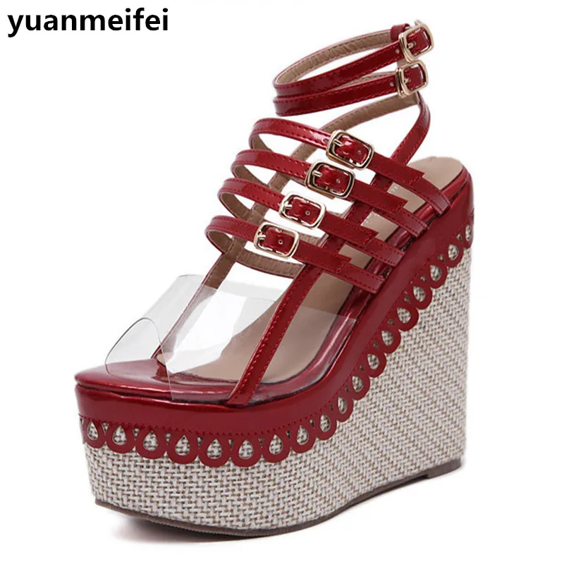 

2018 New Summer Shoes Women Wedge Sandals Fashion High Heels Ladies Shoes Pumps Casual Platform Shoes Women Sandals