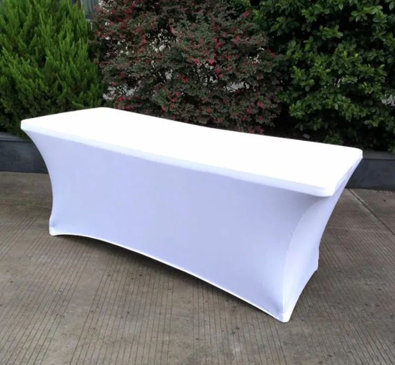 Растягивающийся чехол для стола из спандекса на 4 фута прямоугольные столы, 4" Длина x 30" Ширина x 3" подходящая скатерть для стандартной складки