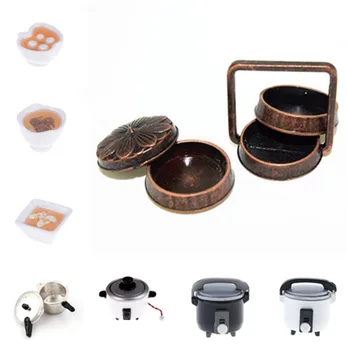 

Scene Props To Play Rice Cooker Dollhouse Miniature Accessories Pocket Model Doll House 1:12 Scale Kitchen Furniture
