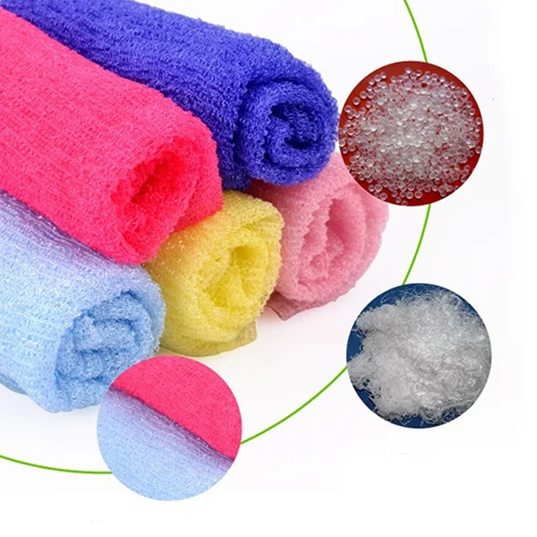 3 шт нейлоновая сетка для ванны и душа для тела моющая Чистящая губка для отшелушивания чистящее полотенце случайный цвет MYDING