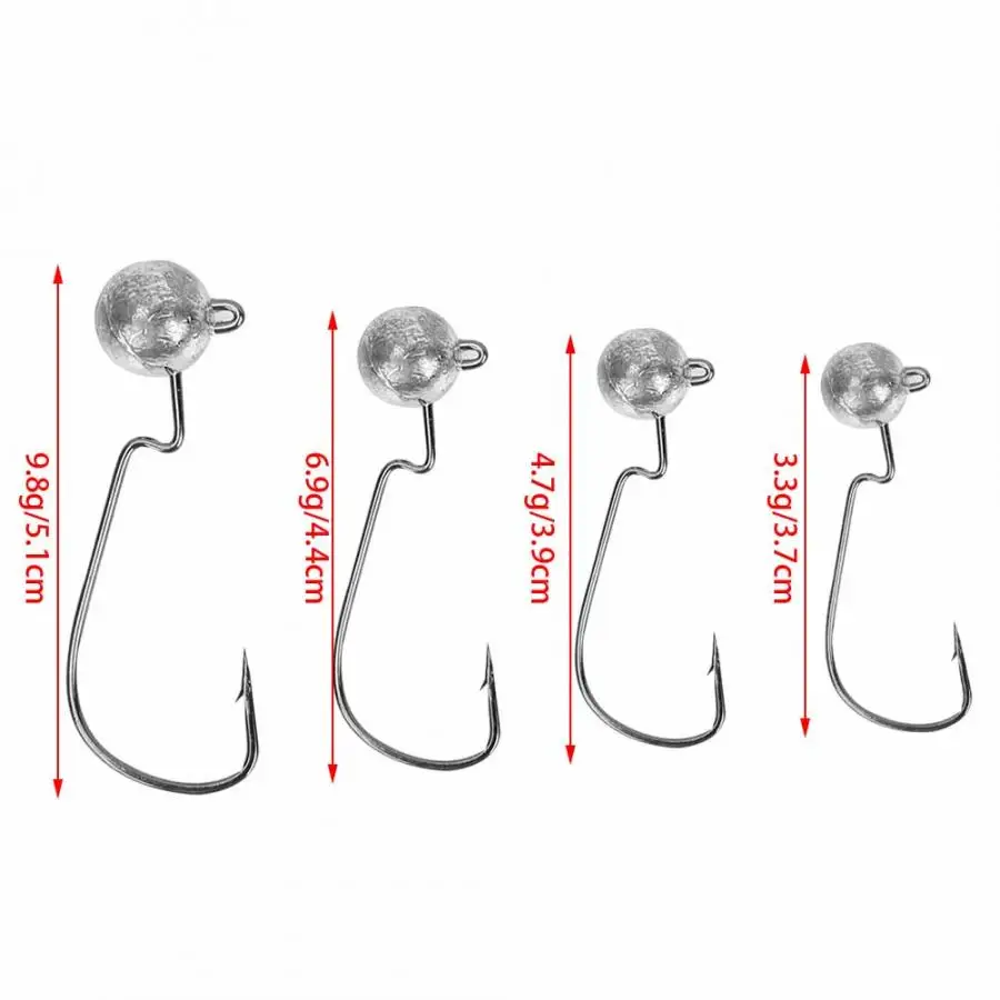 20 штук кренк джиг голова крючок свинцовый крючок для рыбалки голова джиг приманка жесткая приманка мягкий червь джиг крючок для рыбалки