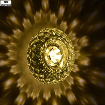 

Modern Simple LED Wall Lamp Semi-circular Crystal Wall Light Living Room Bedroom Dining Room Wall Lights Background Aisle Lights