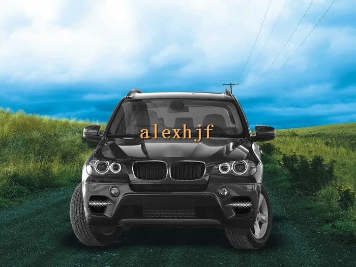 

July King LED Daytime Running Lights DRL LED Front Bumper Fog Lamp case for BMW X5 E70 2011~2013 1:1 replacement, fast shipping