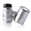 60X Handheld Magnifying Glass Mini Pocket Microscope Loupe UV Currency Detector Jeweler Magnifier With LED Light 2