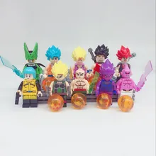 100 шт. Dragon Ball Z цифры Гоку Вегета идеальный Cell Majin Буу Tien голени Хан Bulma Bardock строительные блоки детей игрушки