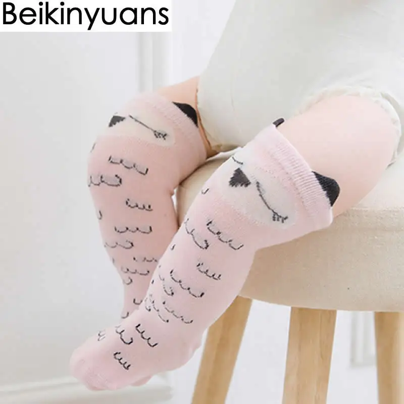 

Newborn Toddler knee high socks Baby Girl Boy Socks anti slip Cute Cartoon wol Fox leg warmers For newborns infant Warm Sock