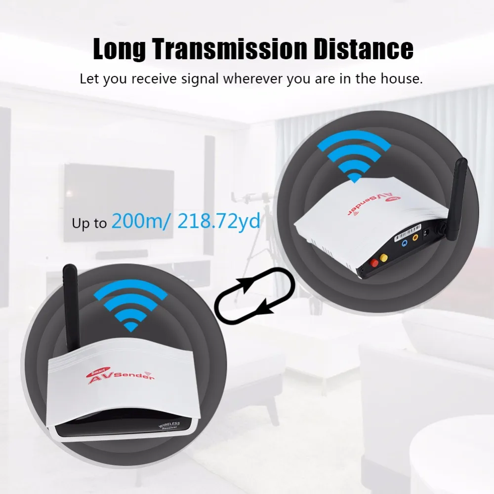 PAT 536 5.8GHz Wireless AV Sender Transmitter Receiver TV Audio Video Signal Transmit System