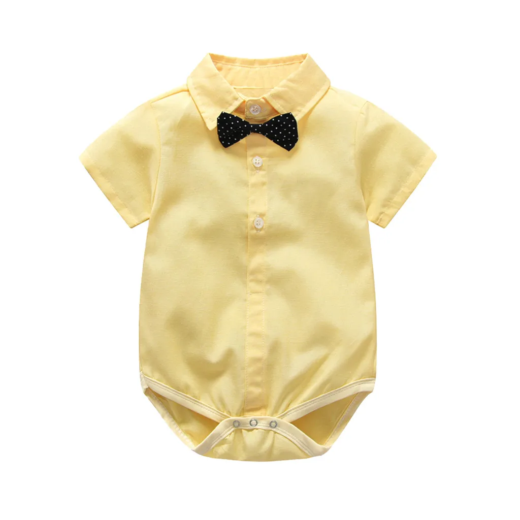 Комплект для маленьких мальчиков, летняя модная однотонная одежда для малышей футболка с короткими рукавами+ брюки с подтяжками, комплект одежды из 2 предметов для новорожденных