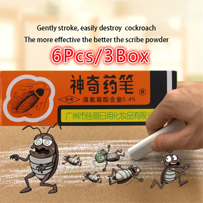 

3 boxes Miraculous Chalk Pen Drugs Powder Insect Insecticide Killing 2019 Pest Control Cockroaches Ants Fleas Lice 45