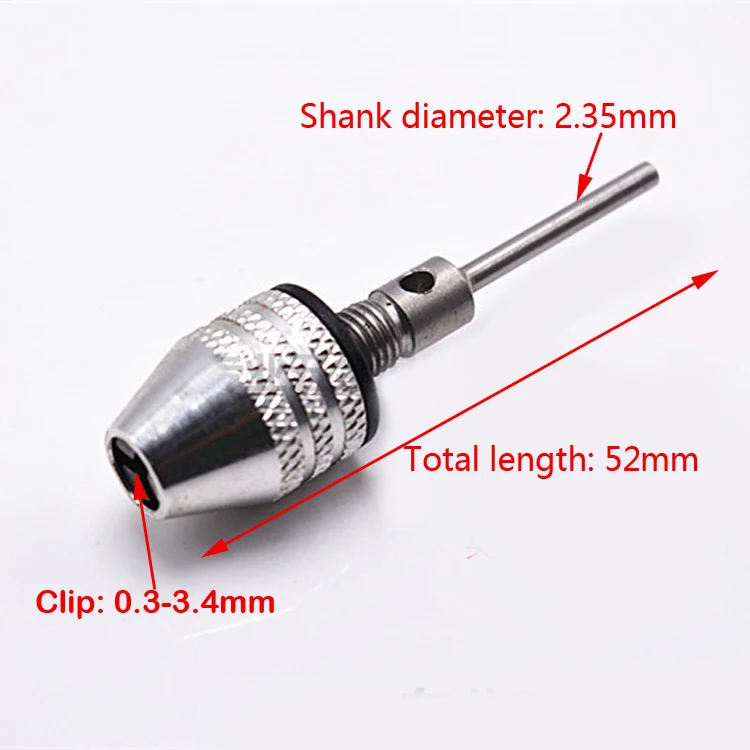 0.3 3.4mm Mini Drill Chuck Adapter Converter 2.35mm Connecting Shaft