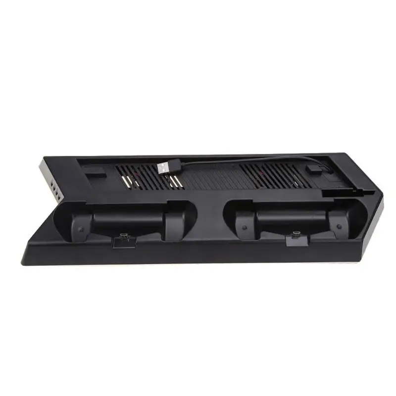 

For PS4 Slim Console Vertical Game Console Stand Dock With Dual Charging Station Mutilfunction Cooling Fan Cooler Vertical Stand