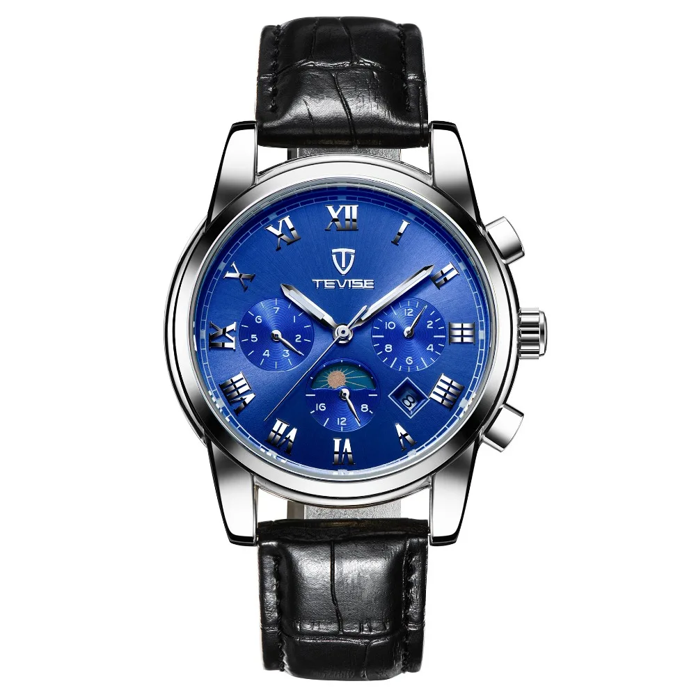 TEVISE Mechanical Watch Men Moon Phase Luminous 30m Waterproof Date Automatic Watch Male Chinese Brand Watches 2017 Fashion  (8)