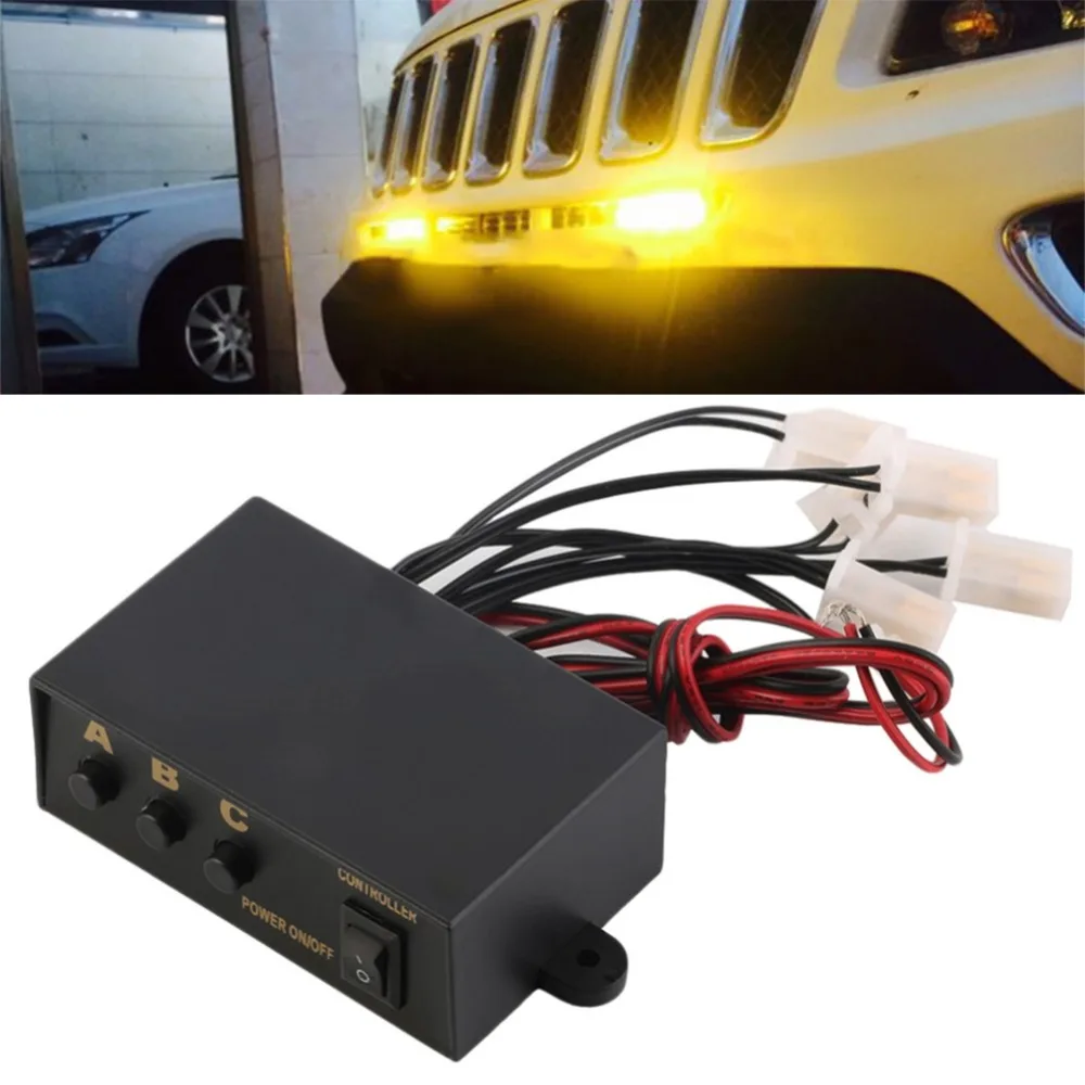 

Universal6 Ways LED Strobe Flash Light Lamp Emergency Flashing Controller Box 12V