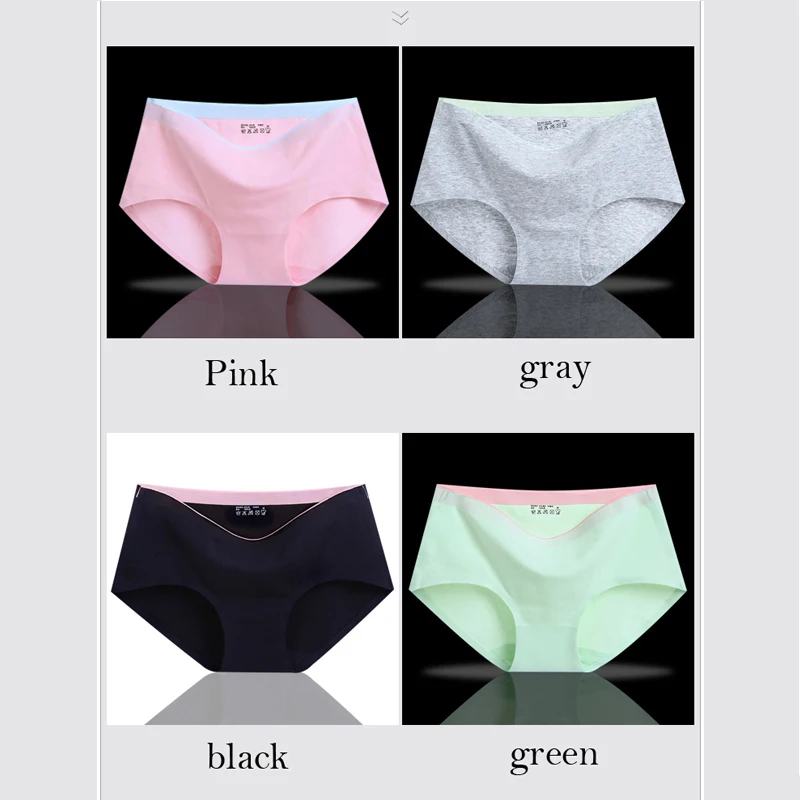 8 Pcs/briefs for women fashion sexy woman panties Solid seamless panties Mid-Rise cpanties for women cotton sexy underwear girl