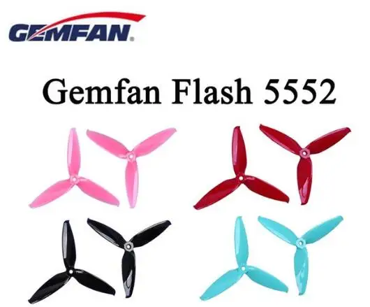 10 пар Gemfan Flash 5552 3 лезвия 5 дюймов PC Propeller CW CCW prop совместим с FPV Racing Drone frame|Детали и