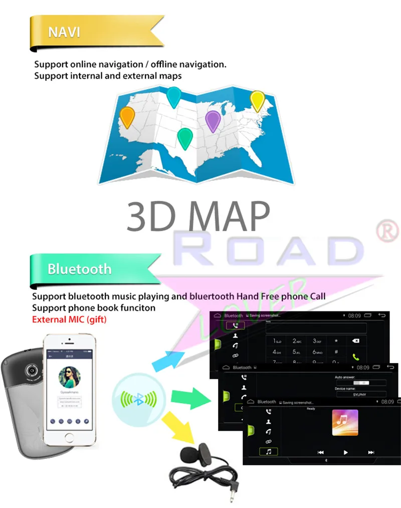 Excellent Roadlover Android 9.0 Car Multimedia DVD Player Radio For Fiat Stilo 2002-2010 Stereo GPS Navigation Automagnitol 2 Din 7" Video 3