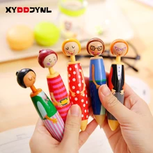 1 шт. милая кукла шариковая ручка 0,7 мм синие чернила ручки для письма канцелярские принадлежности Caneta материал Escolar офисные школьные принадлежности