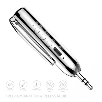 

Car Bluetooth Receiver AUX Speaker Wireless Hands free Receive Pens Call Audio Receiver Bluetooth Companion for iphone