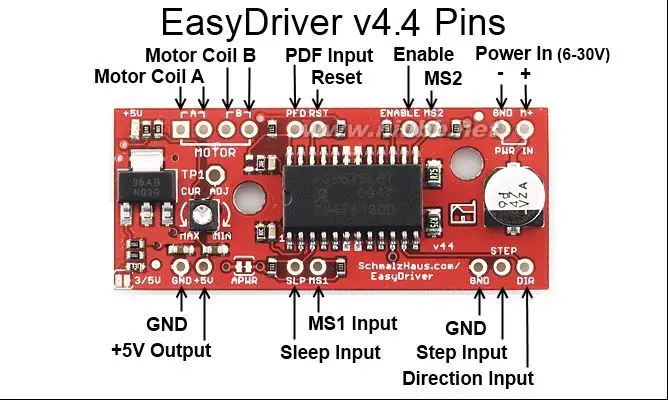 1 шт. A3967 шаговый двигатель EasyDriver Драйвер двигателя V44 для arduino макетная плата 3d принтер A3967 модуль