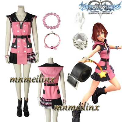 Новинка; Лидер продаж; Карнавальный костюм для косплея «Kingdom Hearts 3 Kairi» на Хеллоуин; красивые аксессуары к платью; Полный комплект с сапогами - Цвет: Full set and shoes