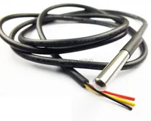 Waterproof DS18B20 Temperature Probe Temperature Sensor Stainless Steel Shell 6*50mm Cable Length 1M цена Waterproof DS18B20 Temperature Probe Temperature Sensor Stainless Steel Shell 6*50mm Cable Length 1M цены онлайн
