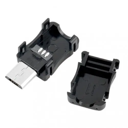 Высокое качество 10 шт. Micro USB Мужской Разъем Micro USB Jack 2,0 5 Pin розетка с пластиковой крышкой для видов DIY