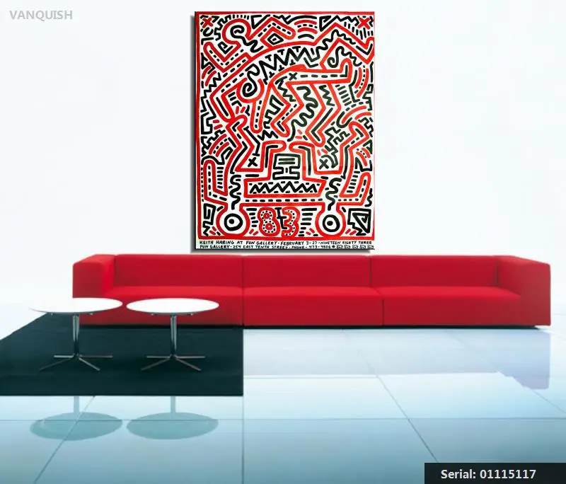 

VANQUISH Keith HARING Original Pop ART 23 GICLEE poster print on canvas Still life Modern oil Painting Drawing art01115117