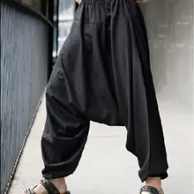 27-46 новая мужская одежда стилист волос модный сценический костюм ультра-низкая промежность крест брюки шаровары плюс размер костюмы