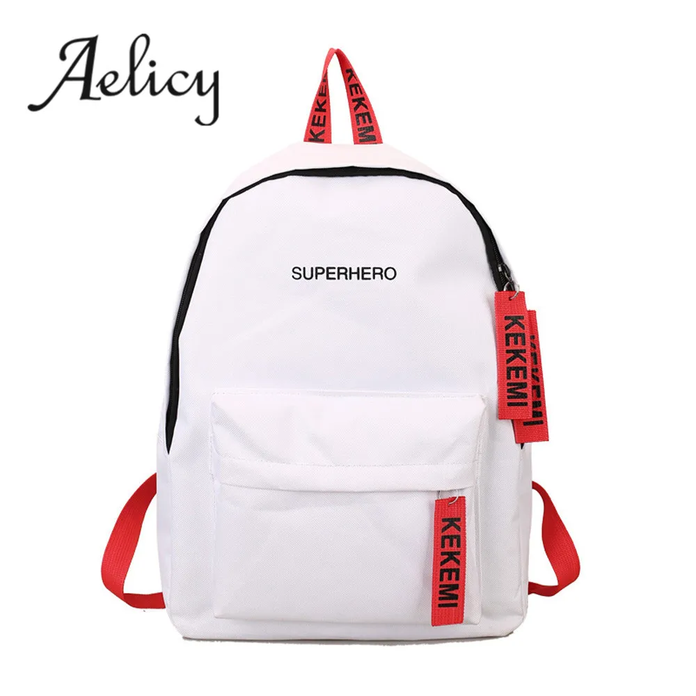 

Aelicy Letter Print School Bag Letter Print School Bag Solid Mochila Women Bag Backpack Women Mochila Feminina 4 Colors