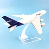 A380 FEDEX EXPRESS Airline MODEL PLANE AIRCRAFT Kids Toys 16CM Alloy Metal Model Plane W Stand Aircraft Toys Birthday Gift 2