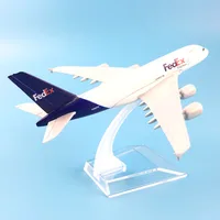 A380 FEDEX EXPRESS Airline MODEL PLANE AIRCRAFT Kids Toys 16CM Alloy Metal Model Plane W Stand Aircraft Toys Birthday Gift 2