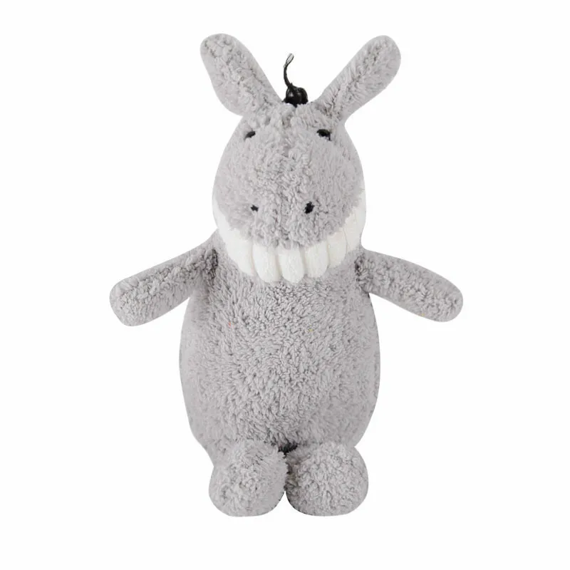 1X Recheado Animais De Pel&uacute;cia Sorridente Rindo Engra&ccedil;ado Doce Bonito Brinquedo Para O Beb&ecirc; E Crian&ccedil;as (Cinza burro)