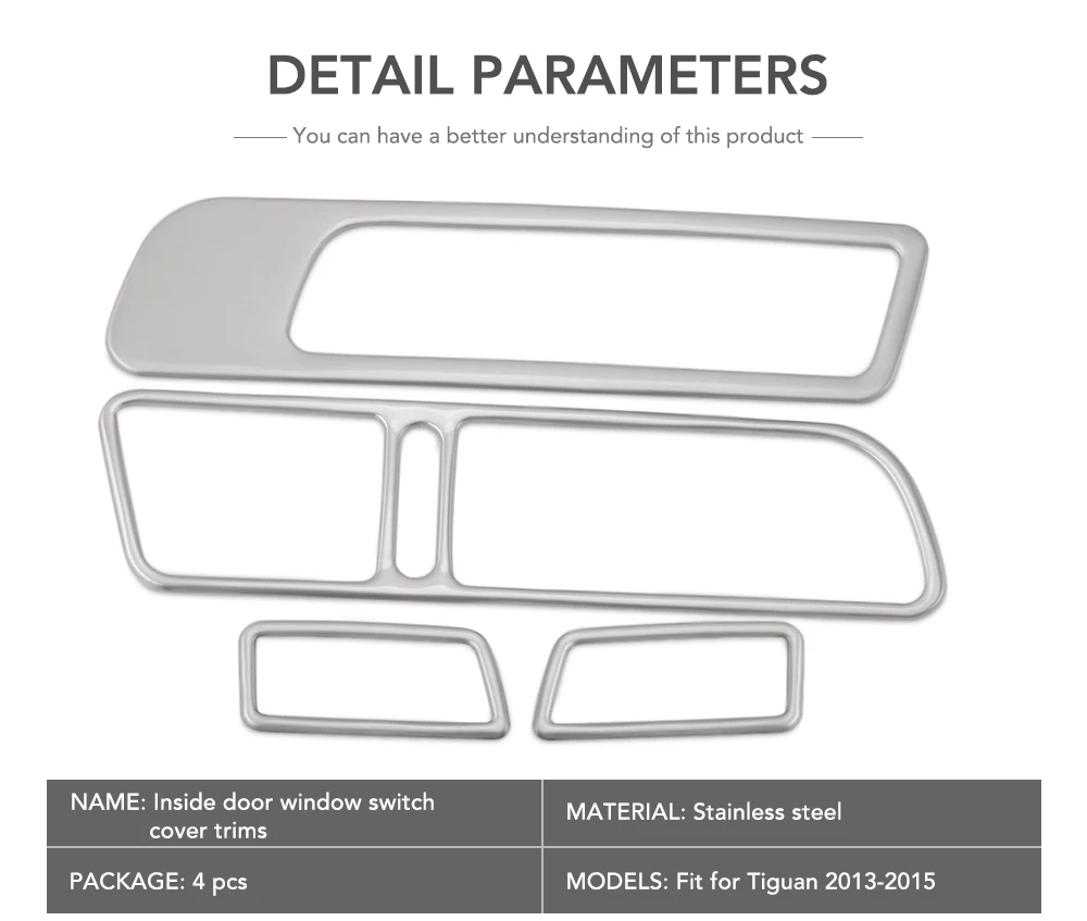 Для Volkswagen VW Tiguan 2010 2011 2012 2013 отделка подлокотника для межкомнатных дверей стеклоподъемник кнопка переключатель крышка рамка