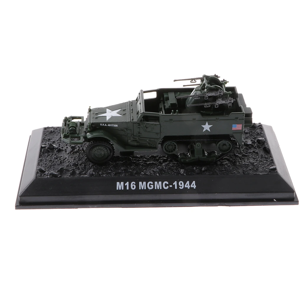 

1:72 Scale WWII Battlefield M16-MGMC-1944 Diecast Army Vehicle Model Collection Toy Showcase Display