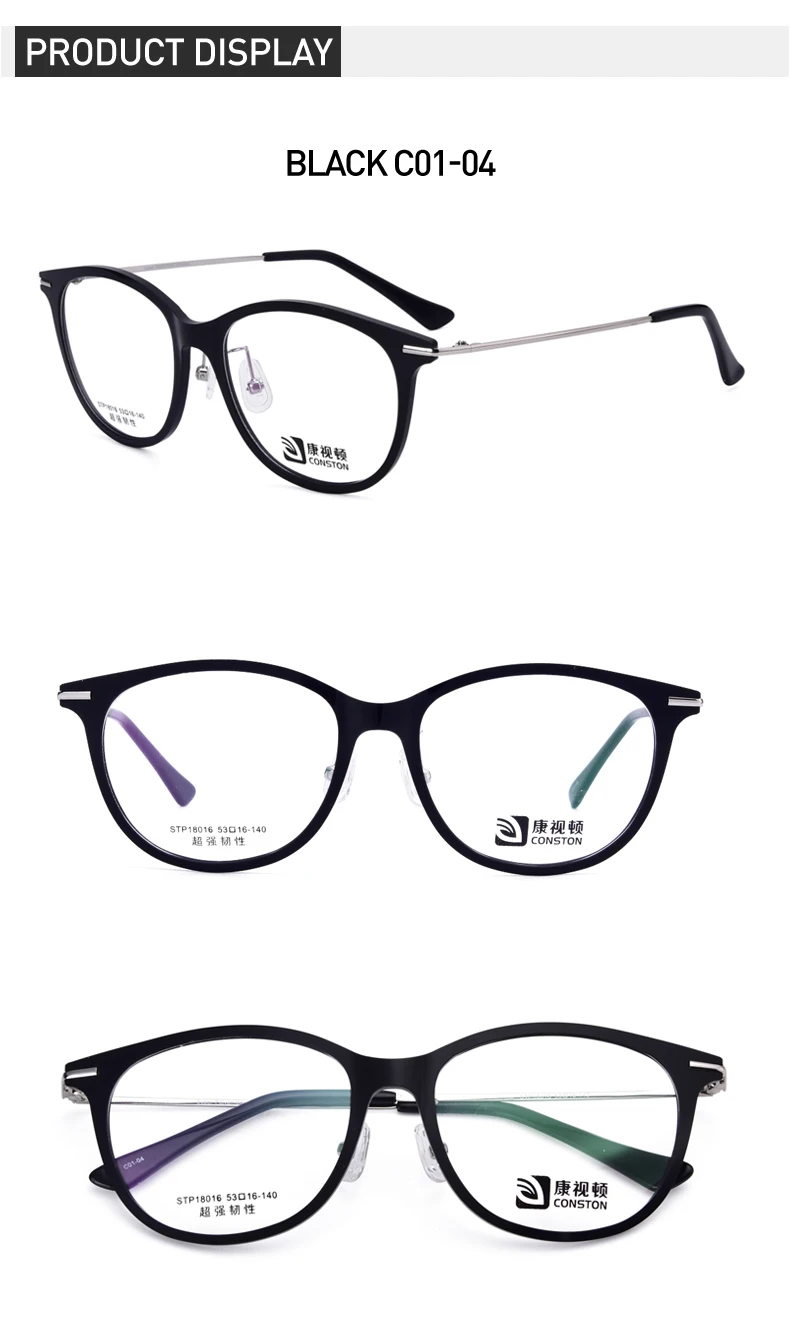 Ацетатные черные, фиолетовые очки, очки в круглой оправе, оправа с прозрачными линзами, близорукость, офтальмологические очки для женщин, Zero очки STP18016