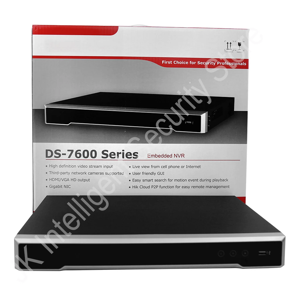 Hikvision DS 7608NI K2/8 P 8CH NVR 2SATA сетевой видеорегистратор Plug Play английская версия H.265