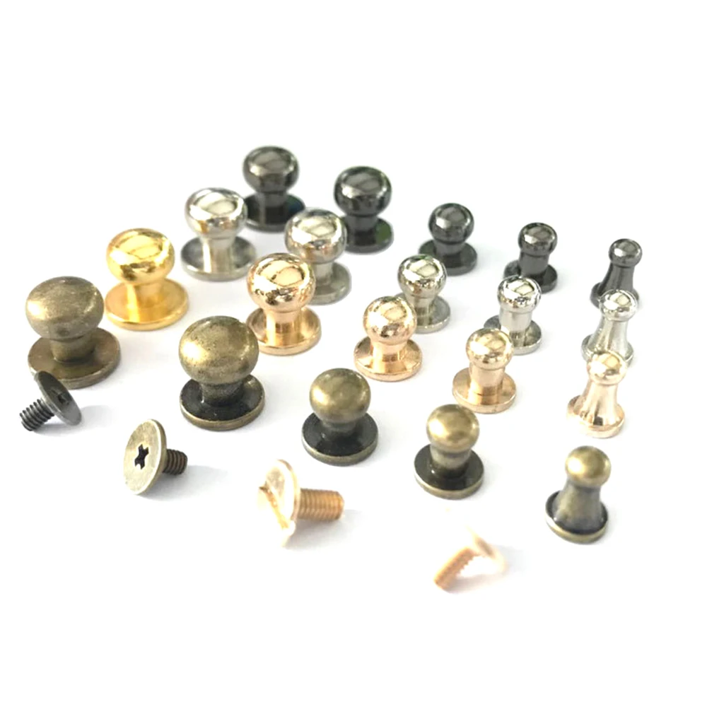 20sets 4 colors Bags Accessories Pacifiers Pure copper Polishing Environmentally friendly Nickel-free DIY screws Rivets B-05