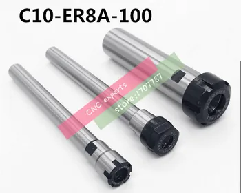 

Free Shipping C10 ER8A 100L Collet Chuck Holder 100MM Extension Straight Shank for ER Collet with ER8A Nut