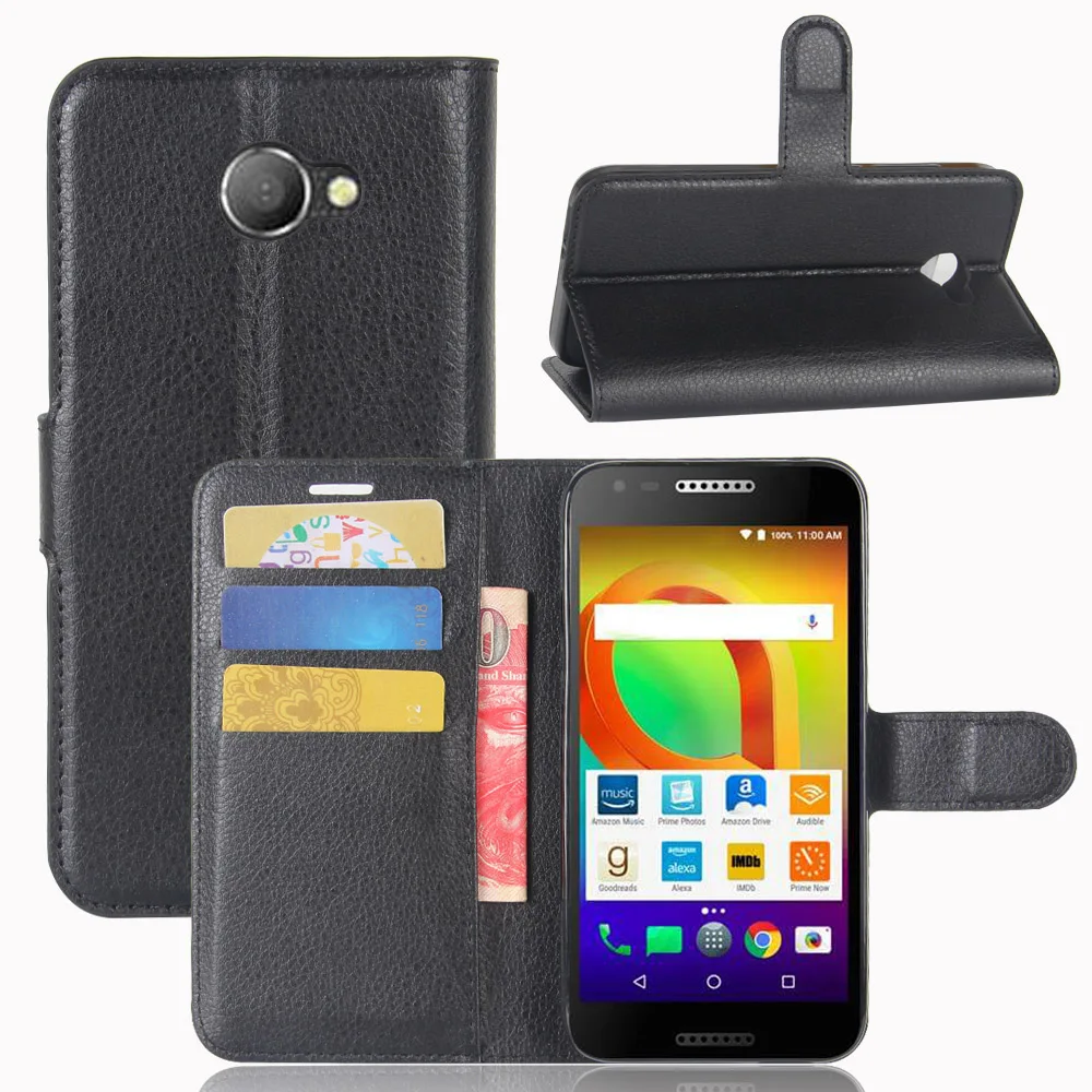 

YINGHUI For Alcatel A30 5.0" Case Coque Fundas For Alcatel A30 Phone Case fundas Leather Flip Cover capas With Card Holder