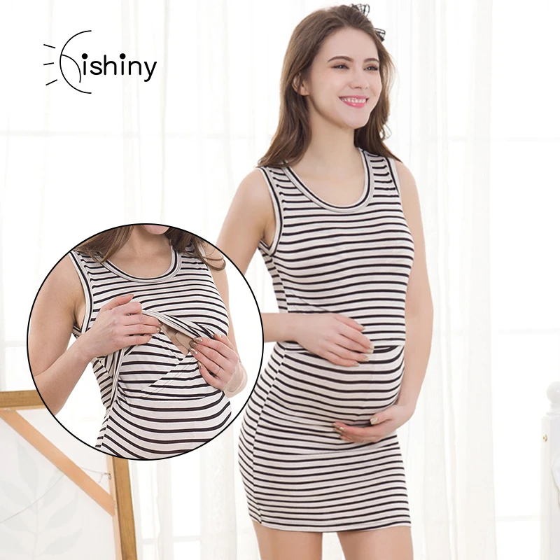 

Summer Maternity Dress Lactation Skirt Vest pregnancy clothes vestidos sexy costumes beach femme enceinte breastfeeding clothes