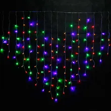 YIMIA 2x1,6 м светодиодный Праздничный Рождественский занавес огни сердца капель в форме сосульки 128 светодиодный гирлянды сказочные огни для свадьбы украшения