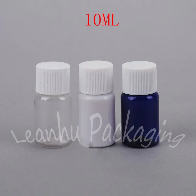 

10ML White / Blue / Transparent Plastic Bottle , 10CC Lotion / Toner Sample Sub-bottling , Empty Cosmetic Container