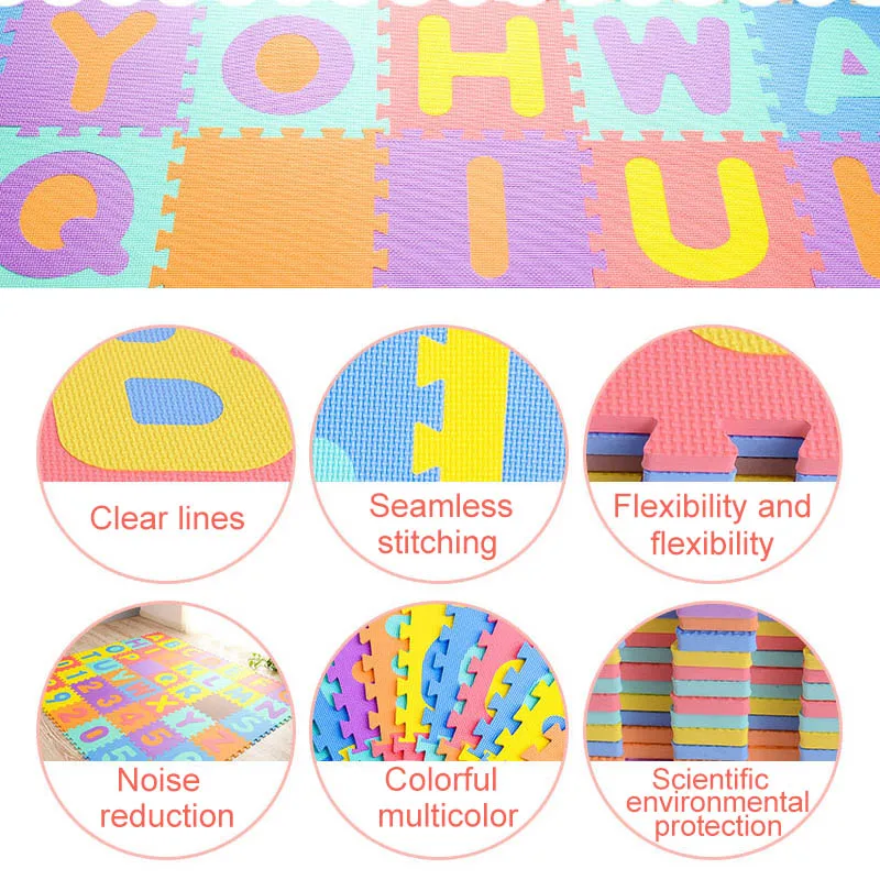 

Kid's Multicolored Numbers Puzzle Play Mat EVA Drop-proof Moisture-proof Bubble Mat NSV775