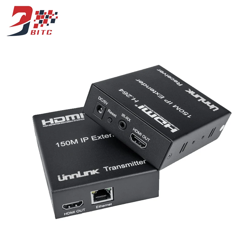 

SZBITC HDMI Extender HD Display high resolution up to 150M Meters Over single cat5e/6 TCP/IP based (one TX to many RX supported)