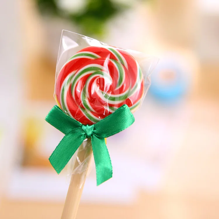1 шт. 0,5 мм шариковая ручка в виде леденца сладкие конфеты стиль Kawaii школьные принадлежности офисные канцелярские ручки креативный милый подарок - Цвет: Светло-зеленый